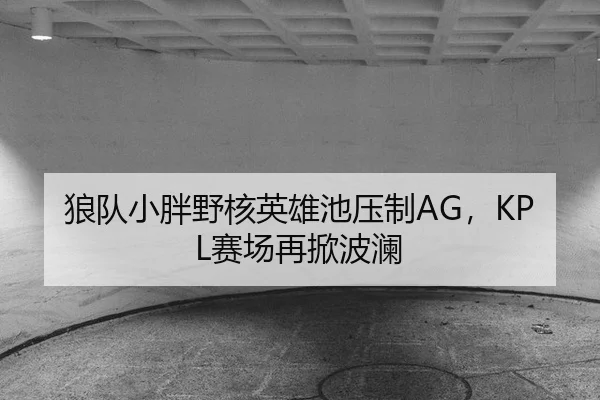 狼队小胖野核英雄池压制AG，KPL赛场再掀波澜